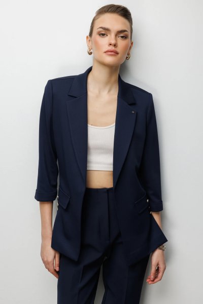 Ekol Duble Kol Yanları Yırtmaçlı Ceket