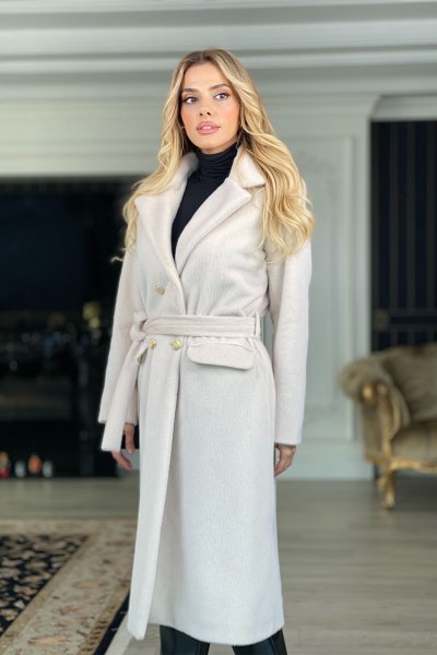 BLAZER DÜĞMELİ TAY KUMAŞ MAXİ BOY KABAN