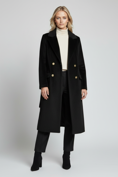 BLAZER DÜĞMELİ TAY KUMAŞ MAXİ BOY KABAN