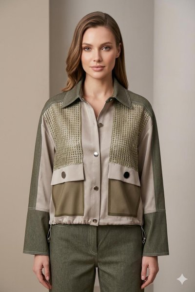 File Detaylı Garnili Ceket