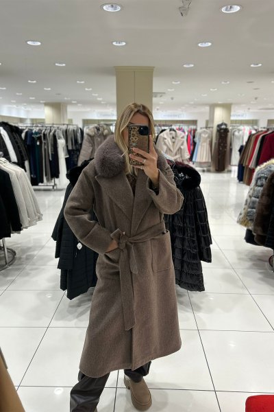 YAKA ORJİNAL KÜRKLÜ TORBA CEP PUNTA DİKİŞLİ KAŞE KABAN