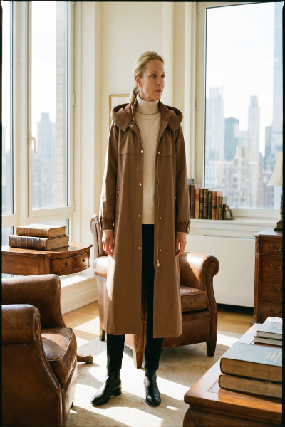 kemer detaylı kapitone kaban