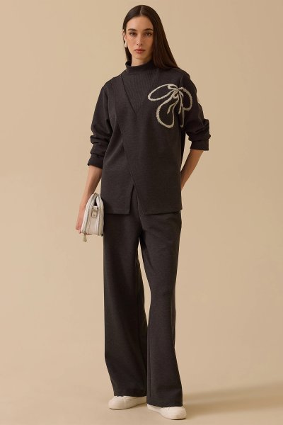 cepli düz kesim pantolon