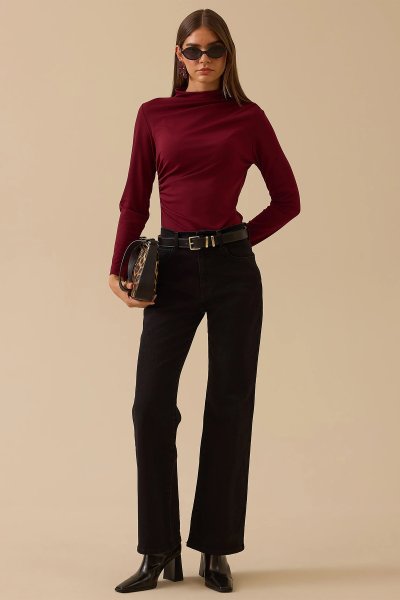 drapeli dar kesim bluz