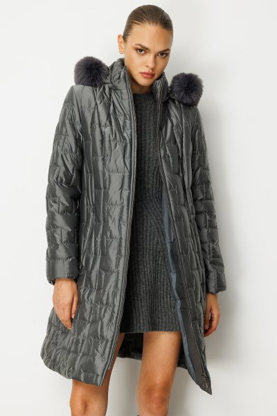 KAPŞONU KÜRKLÜ BÜYÜK BEDEN KAPİTONE KABAN