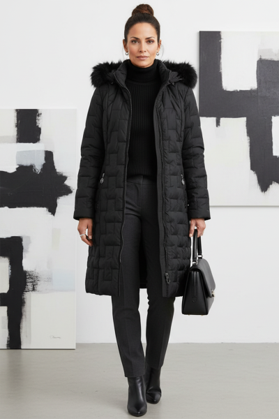 KAPŞONU KÜRKLÜ BÜYÜK BEDEN KAPİTONE KABAN