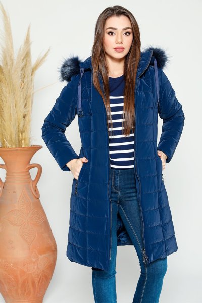 KAPŞONU KÜRK DETAYLI KAPİTONE KABAN